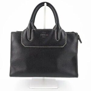 LONDON FOG Black Belmont Satchel